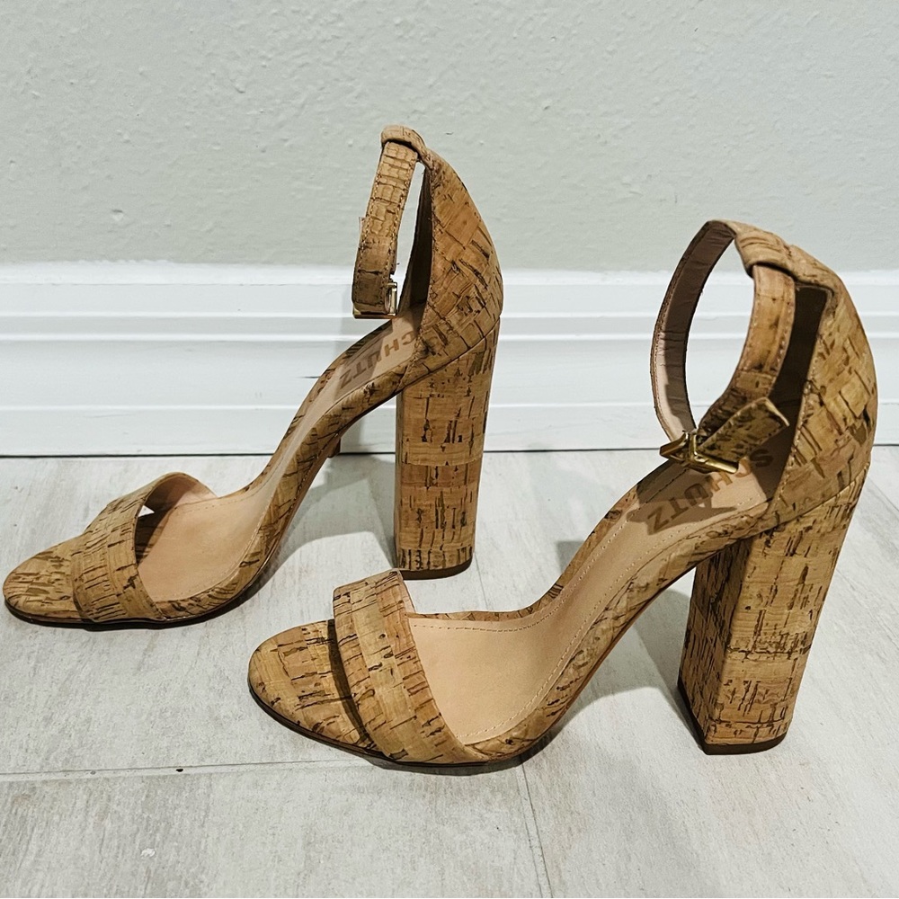 Elegant Tan Block Heel Sandals